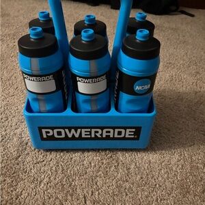Official POWERADE Water Bottles Set 6 w/ carrier